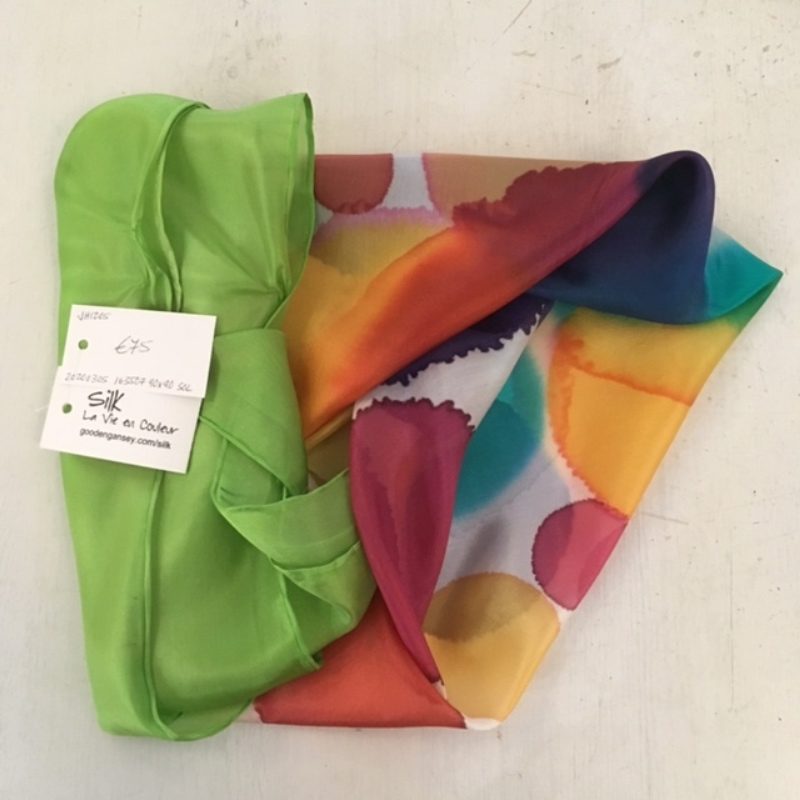 Foulard En Soie 100% Blanc 22,5 X 22,5 Cm - Accessoire Élégant Et Léger